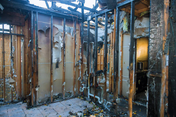 Professional Fire Damage Removal technician working in East Shoreham, NY